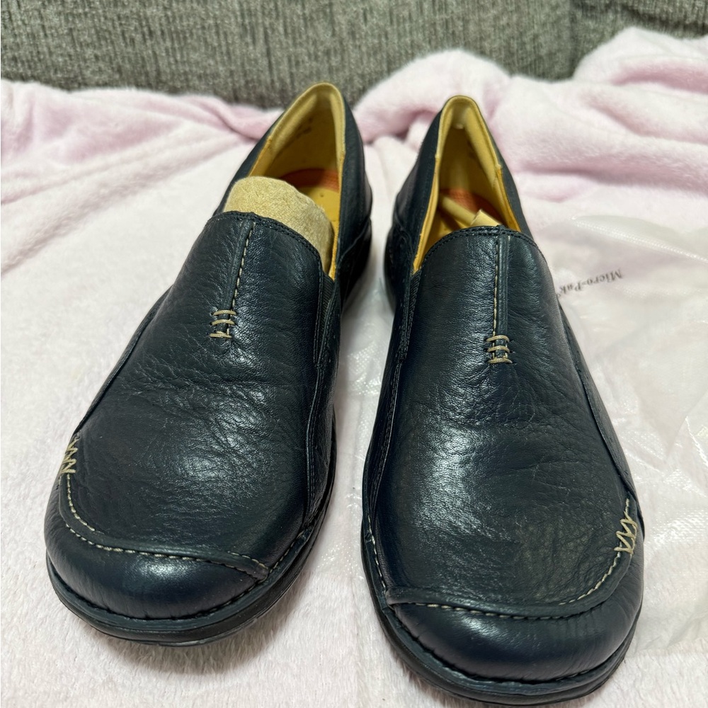 Black Leather Men's Loafers